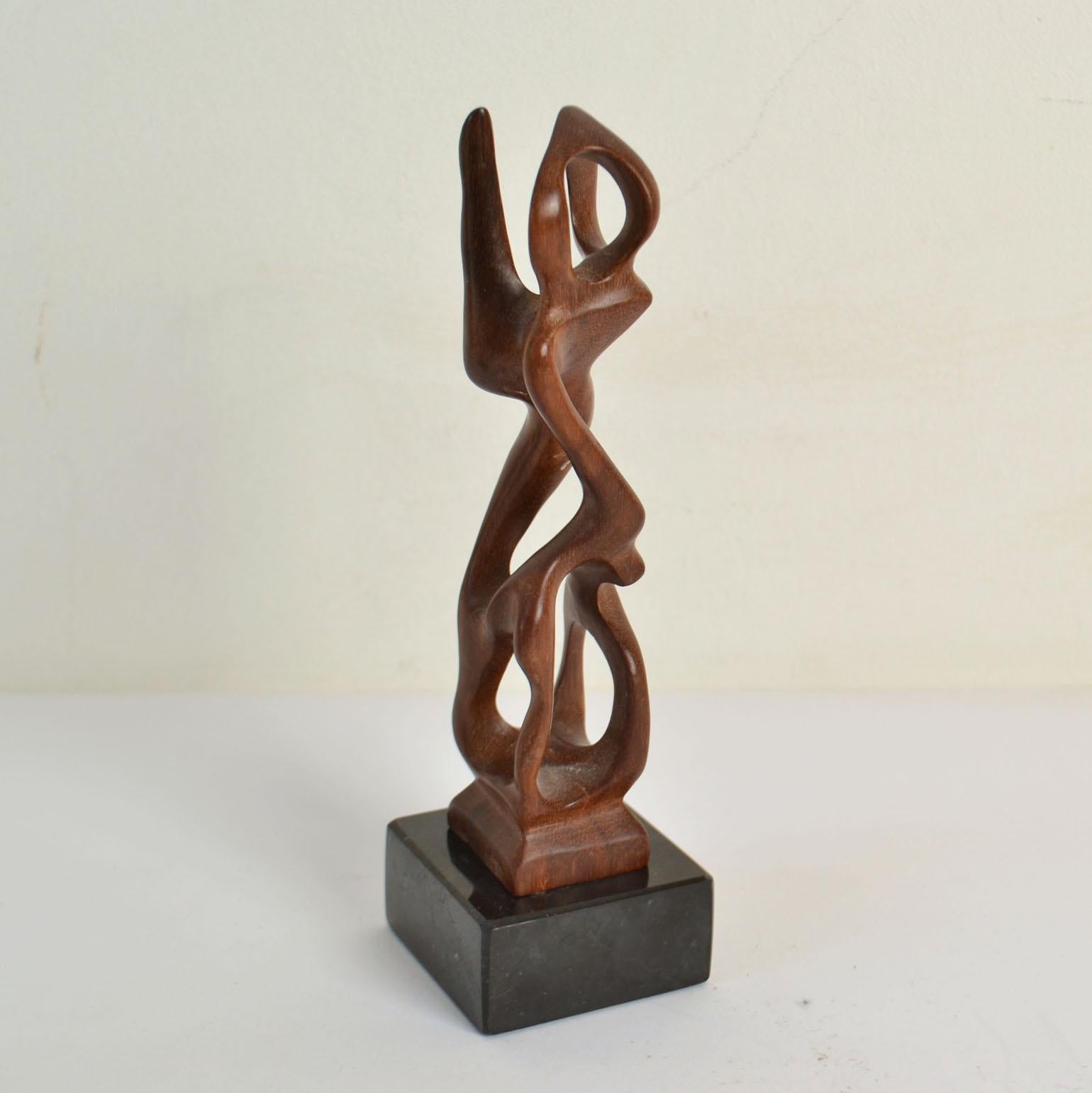 biomorphic wood sculpture