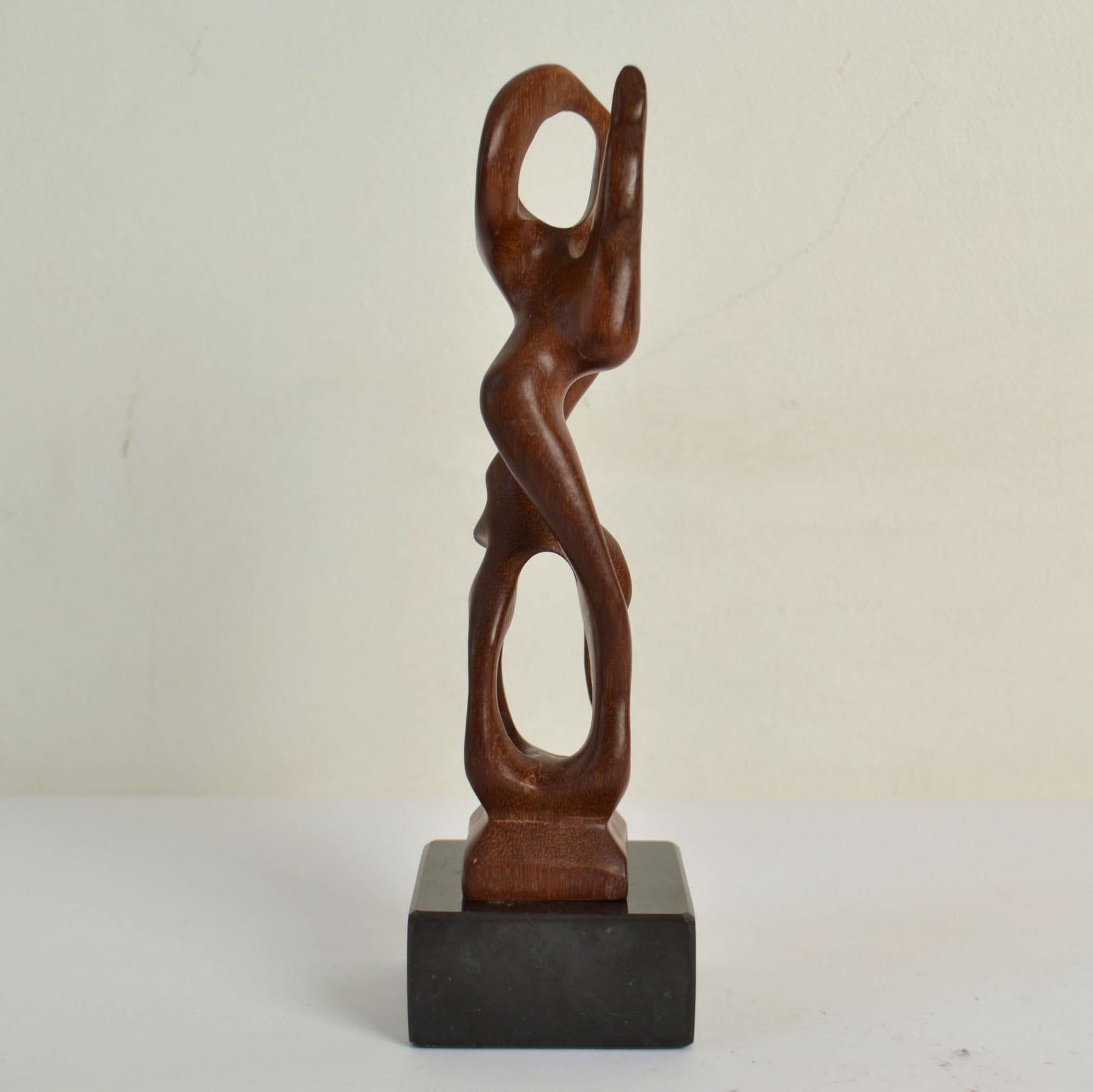 British Hand Carved Biomorphic Wooden Sculptures