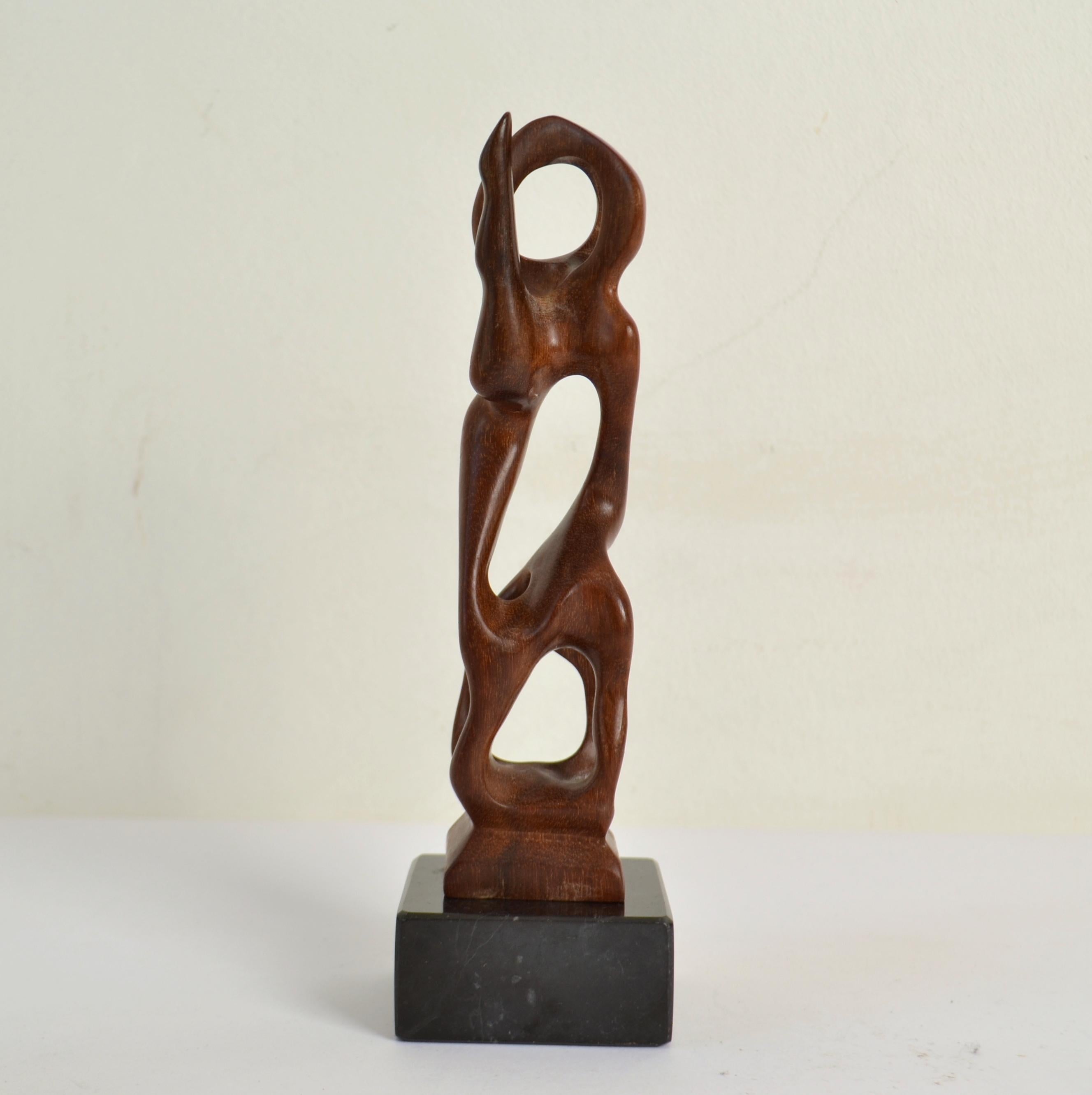 Hand-Carved Hand Carved Biomorphic Wooden Sculptures