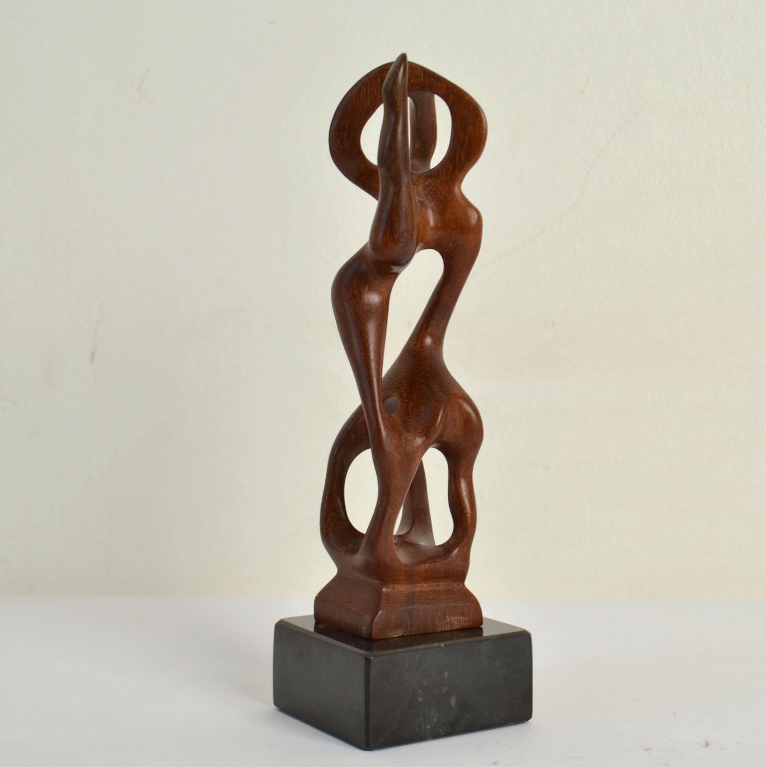 Hand Carved Biomorphic Wooden Sculptures In Excellent Condition In London, GB