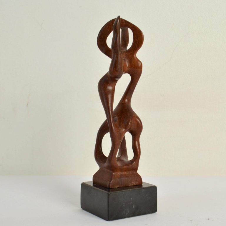 Hand Carved Biomorphic Wooden Sculptures For Sale at 1stDibs
