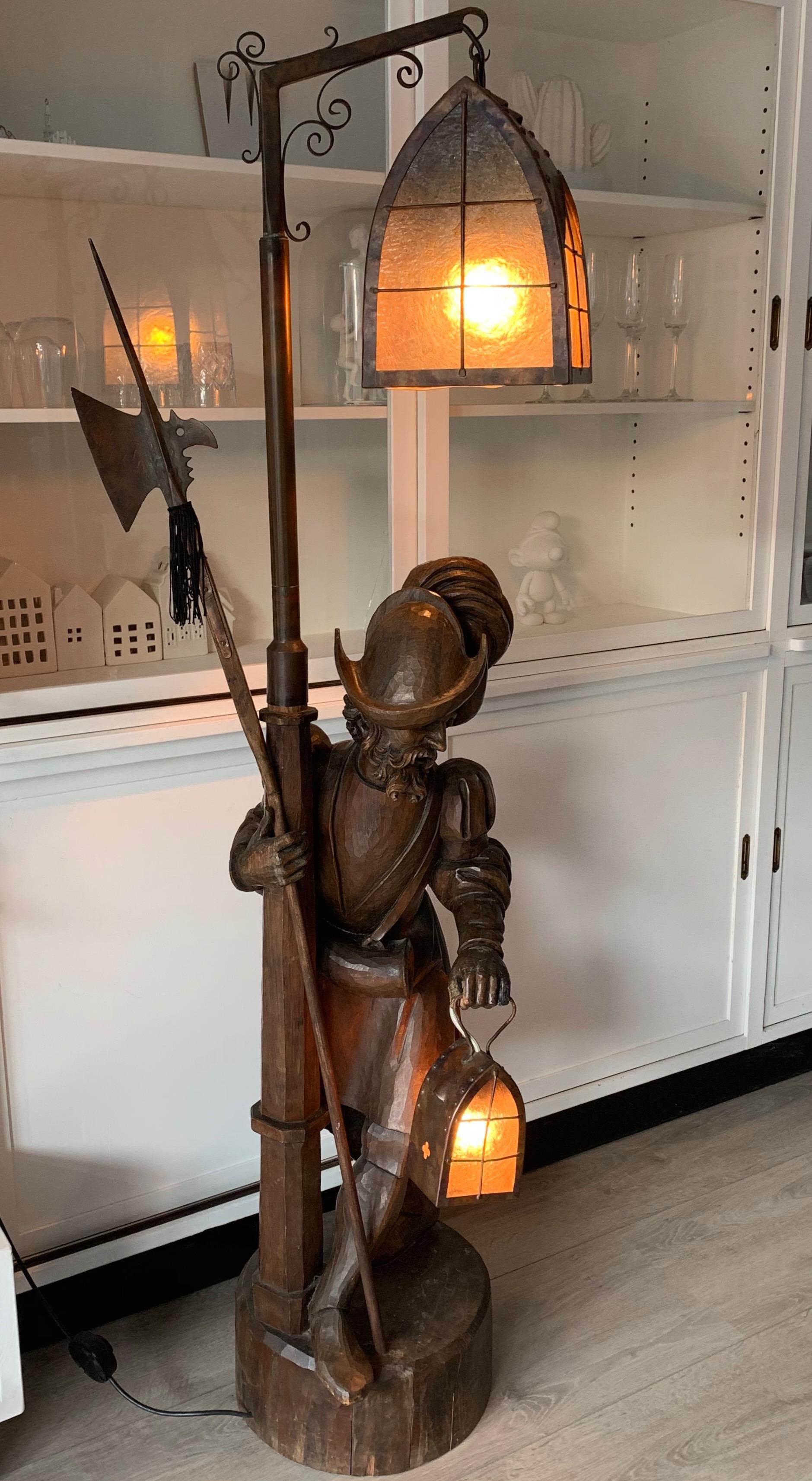 Large and beautifully sculptured, floor lamp.

If you are looking for unique and decorative antiques to bring joy and class to your interior then this marvelous, sculptural floor lamp could be perfect for you. Finding an antique and all hand-carved