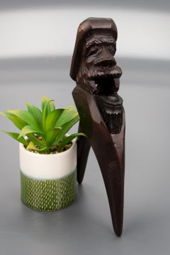 Hand Carved Black Forest Style Wooden Nutcracker, Germany, 1930s