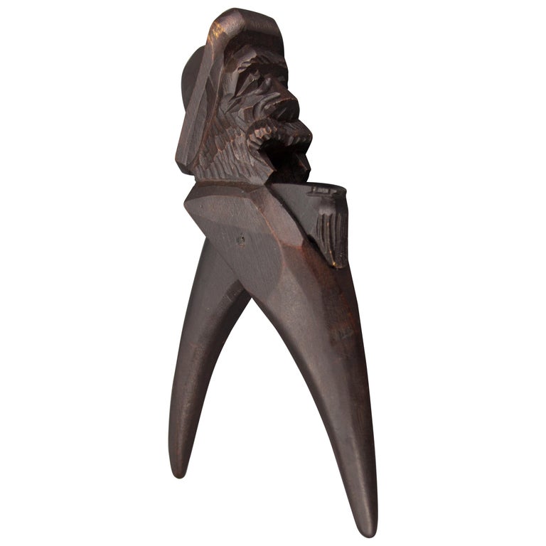 Hand Carved Black Forest Style Wooden Nutcracker, Germany, 1930s For