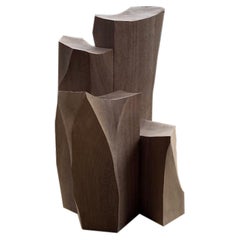 Hand-Carved Black Walnut Gem and Crystal Stand