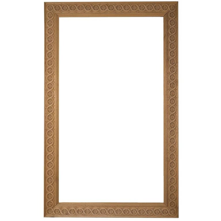 Hand Carved Bleached Mahagony Frame For Sale