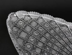 Hand-Carved Bohemian Crystal Oval Tray