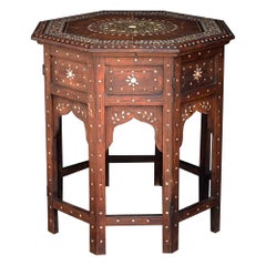 Hand Carved Bone Inlaid Hoshiarpur Occasional Table