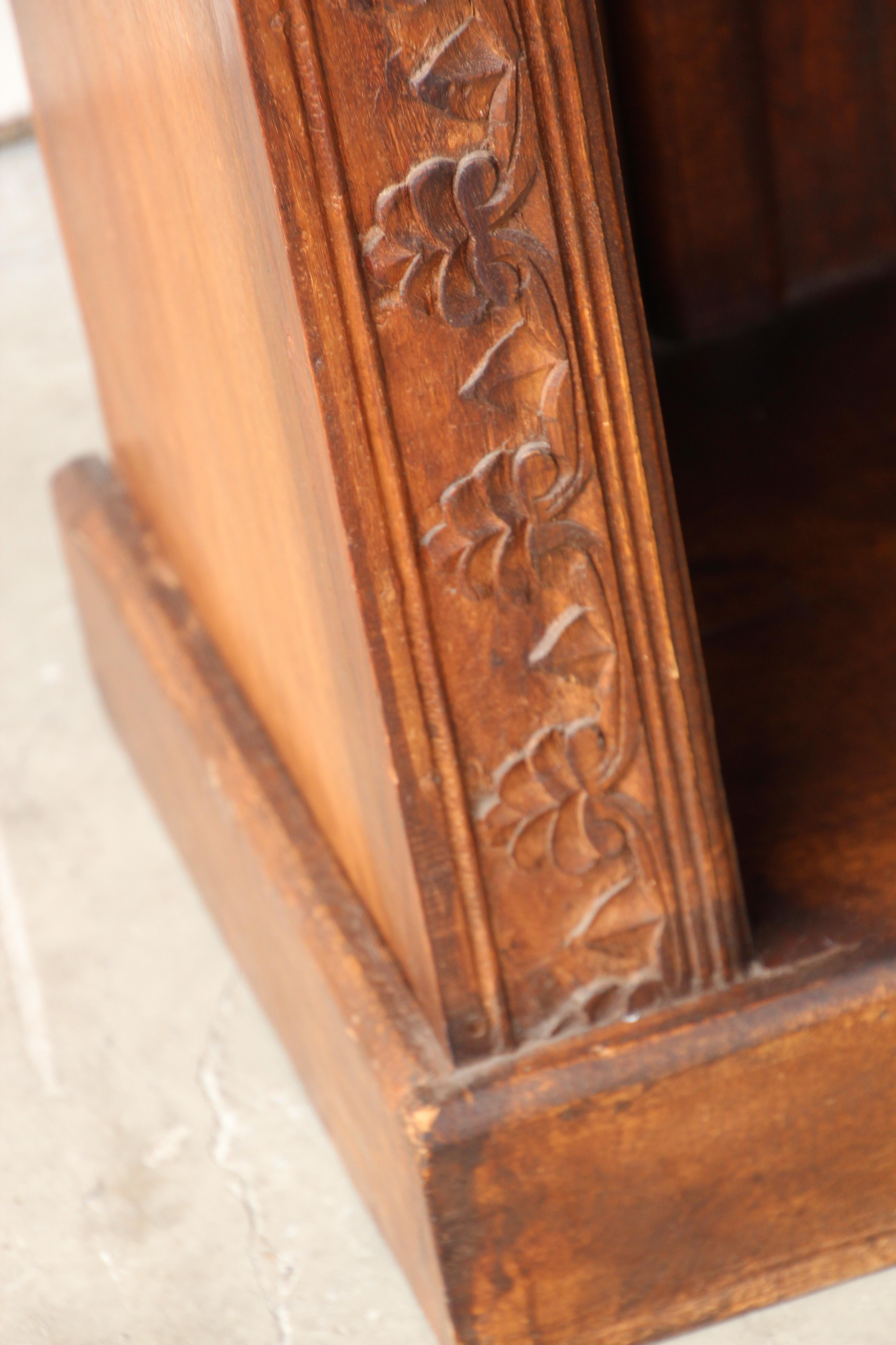 20th Century Hand Carved Bookshelf