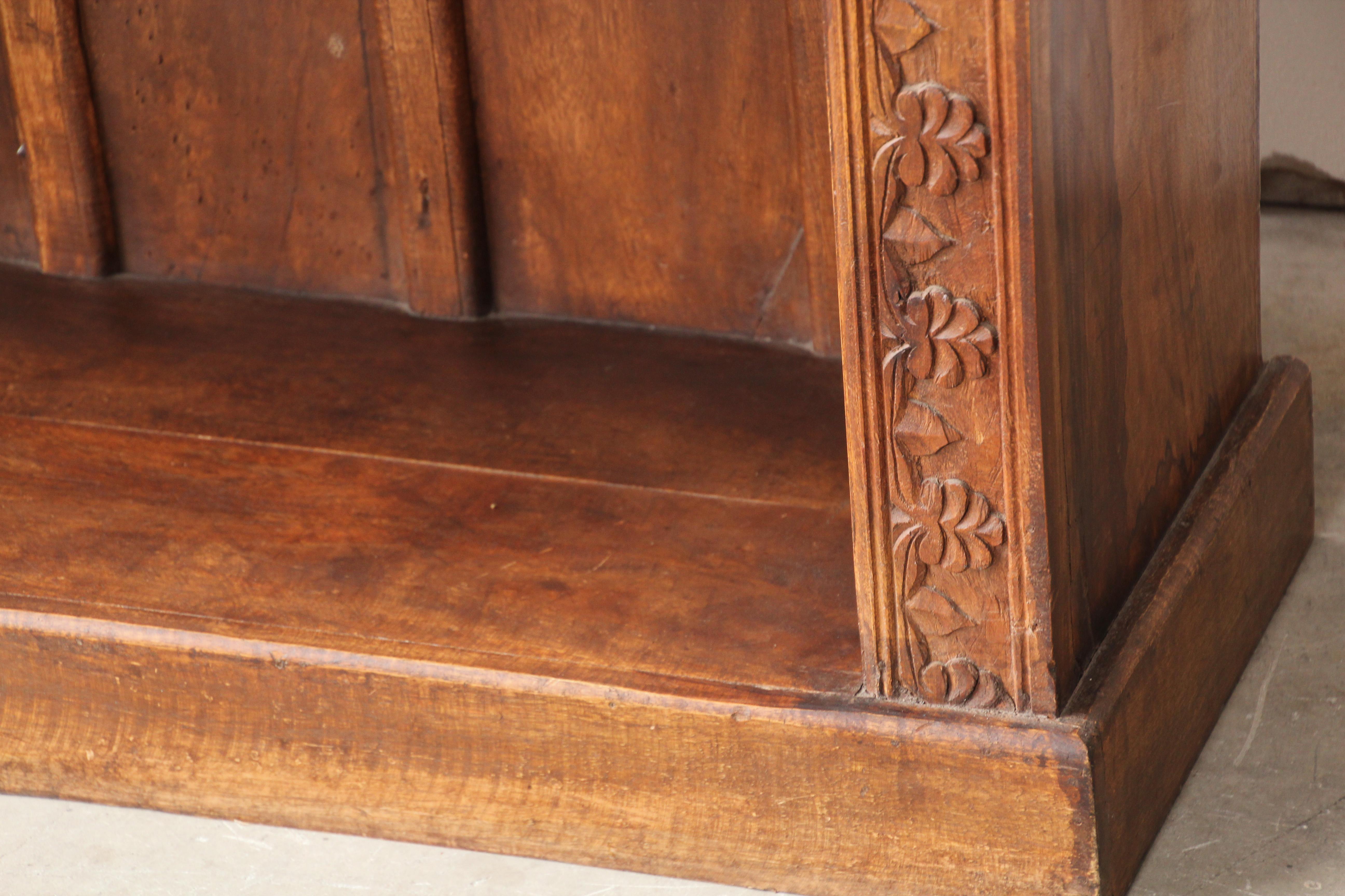 Teak Hand Carved Bookshelf