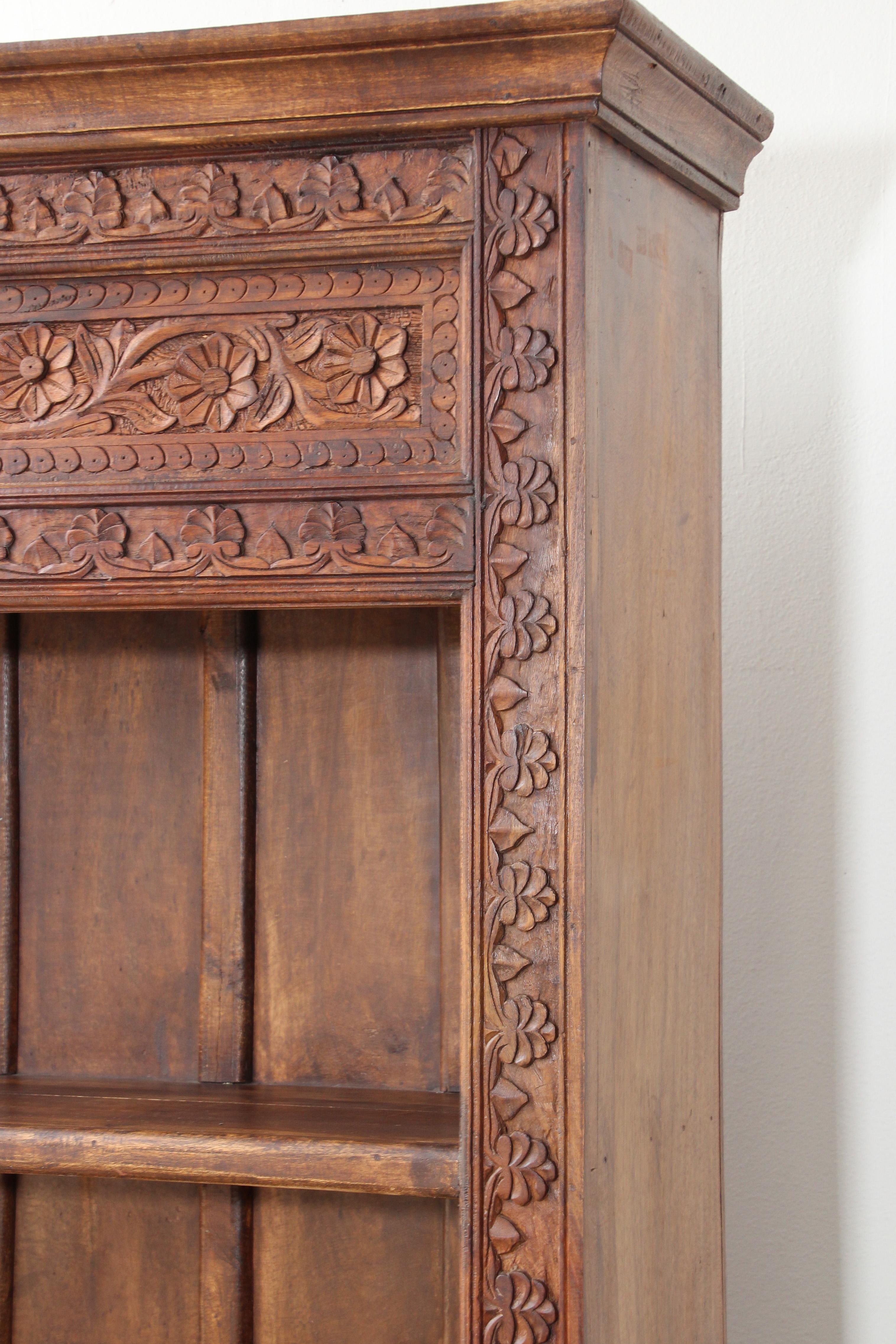 Hand Carved Bookshelf 3