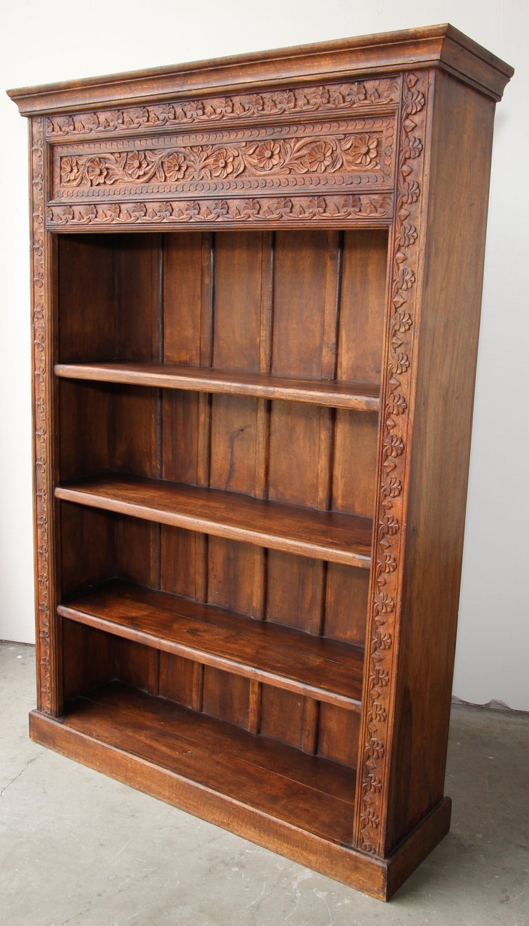Hand Carved Bookshelf For At 1stdibs, Hand Carved Bookcase