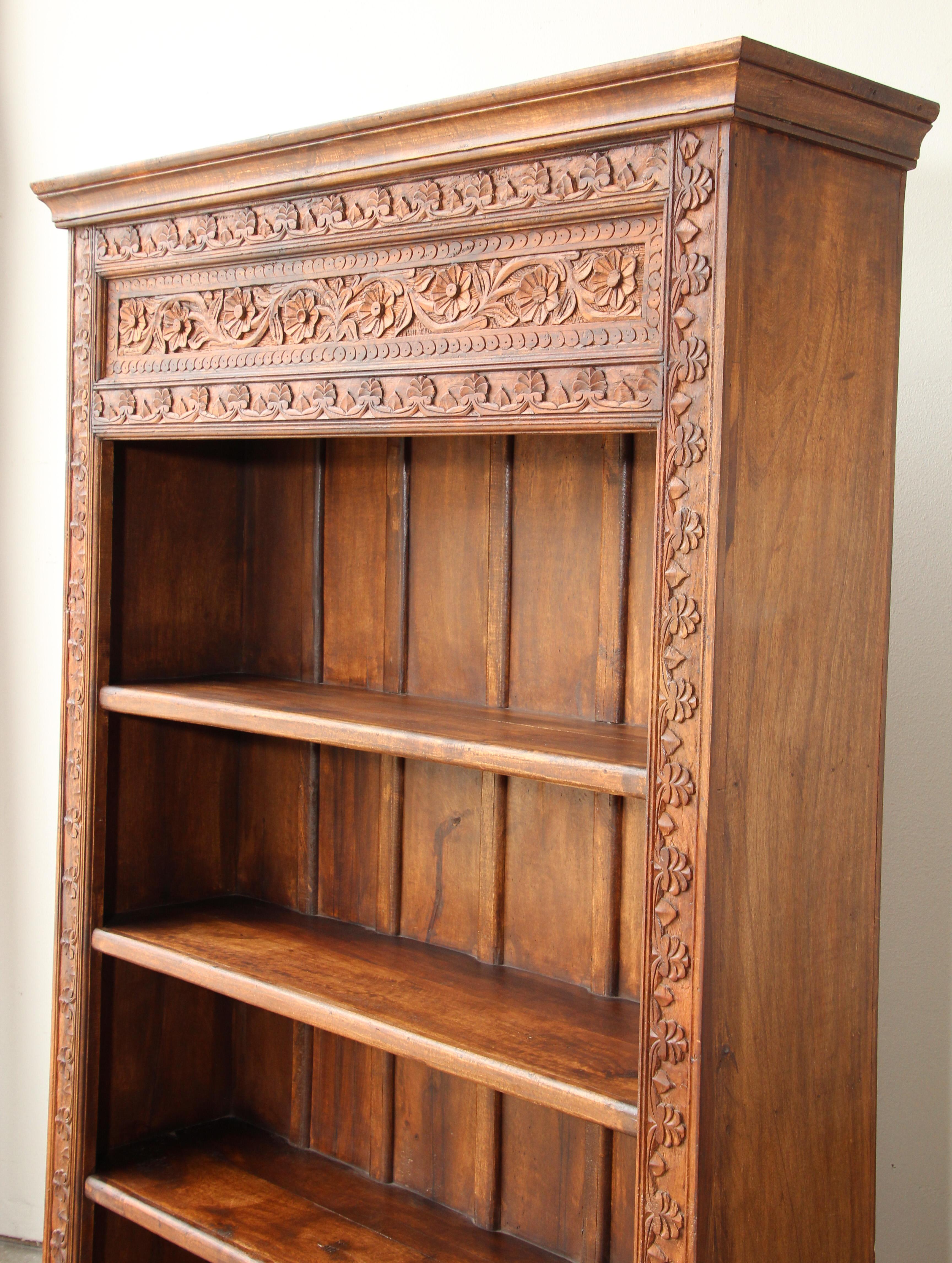 Hand Carved Bookshelf 7