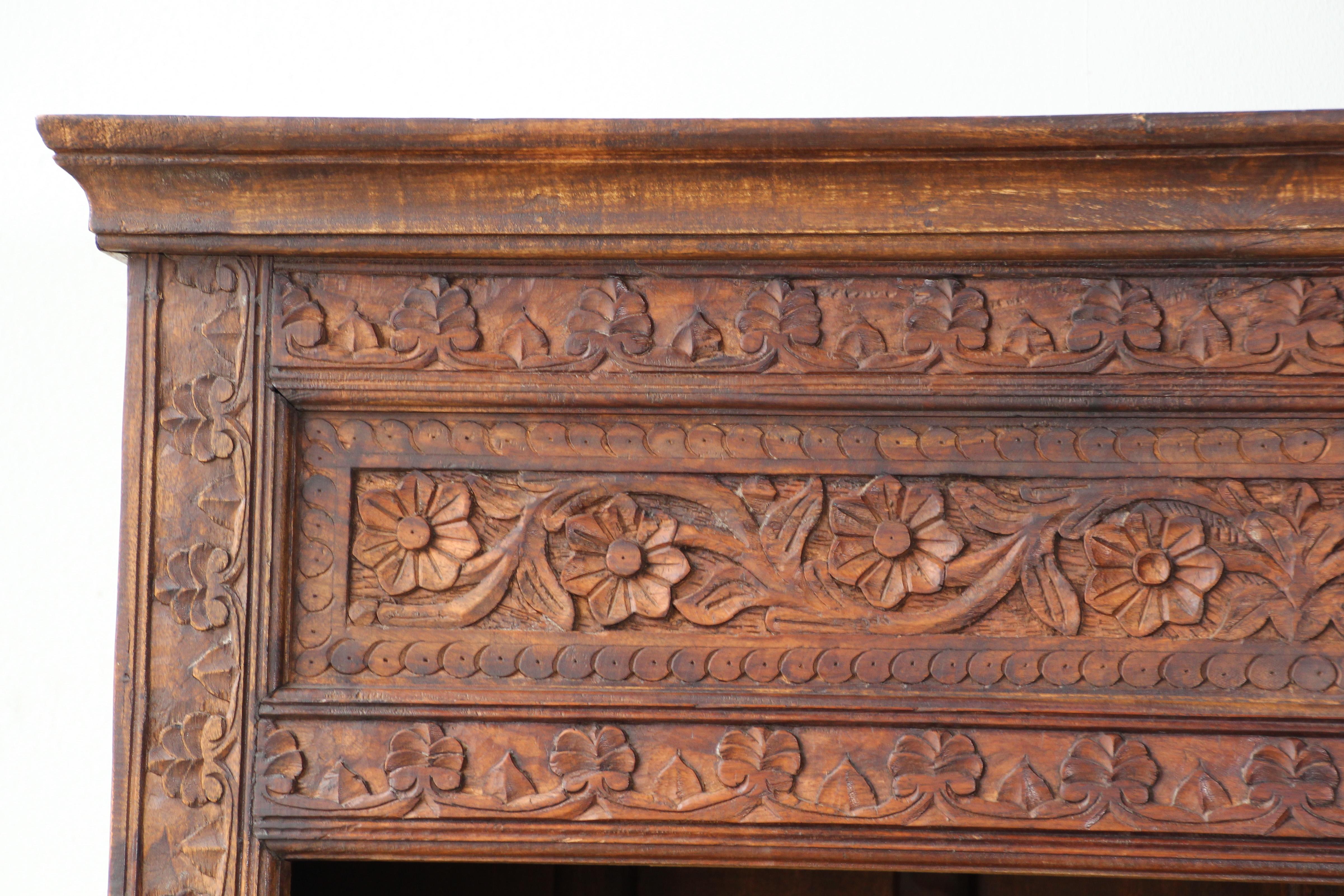 Indian Hand Carved Bookshelf