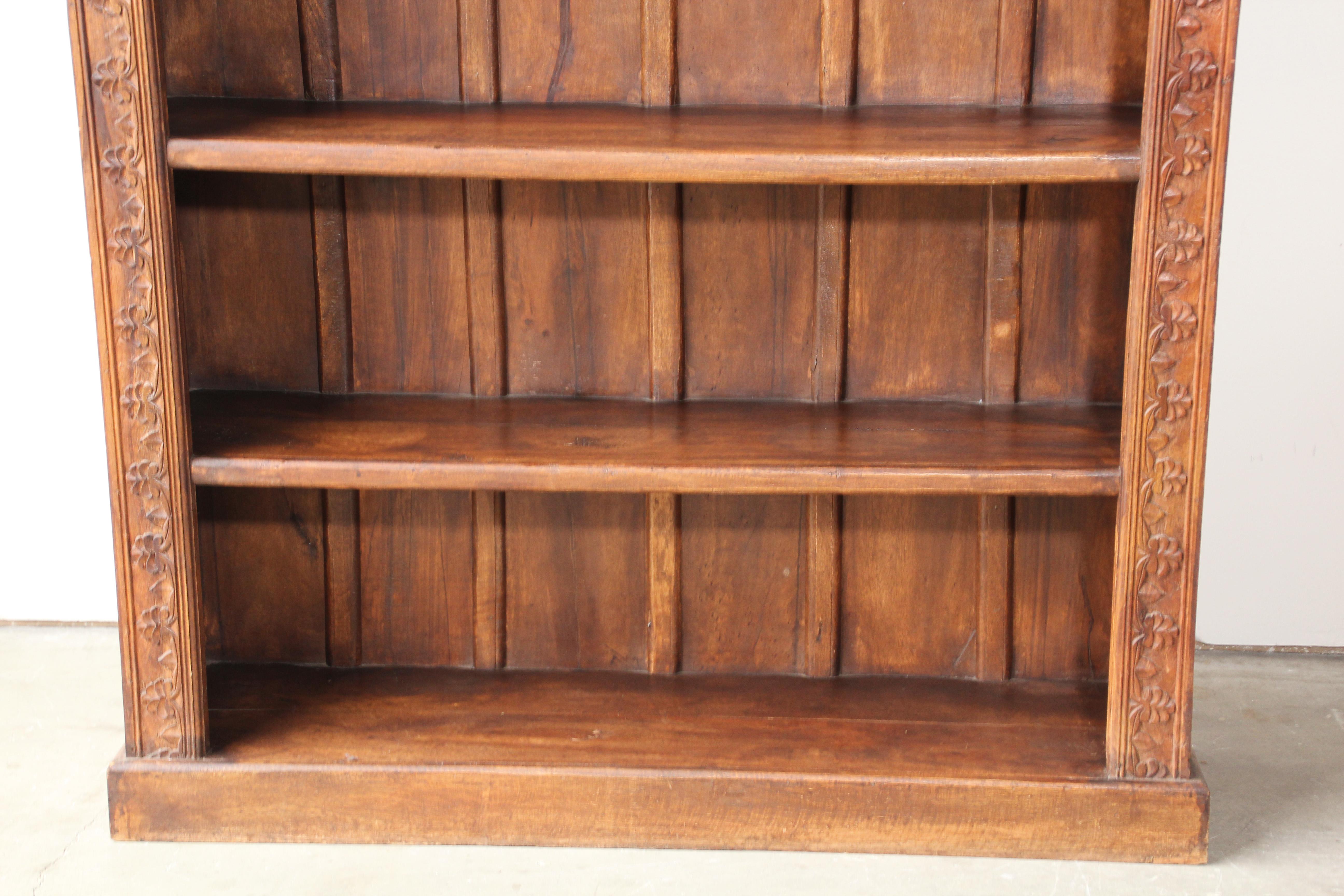 Hand Carved Bookshelf In Good Condition In North Hollywood, CA