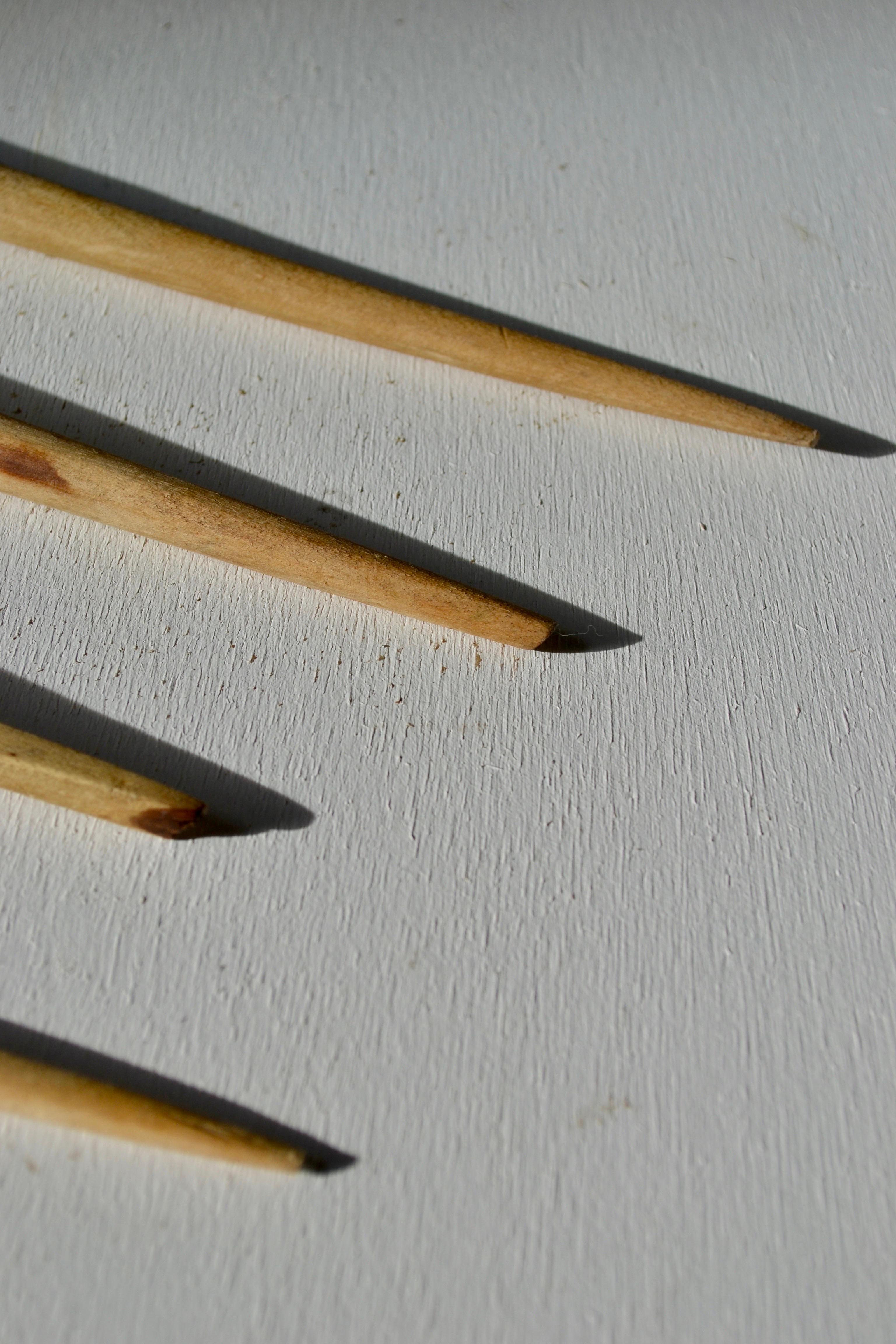 Handgeschnitztes Servierbesteck aus Buchsbaumholz - Frankreich - Anfang des 20. Jahrhunderts. im Angebot 2