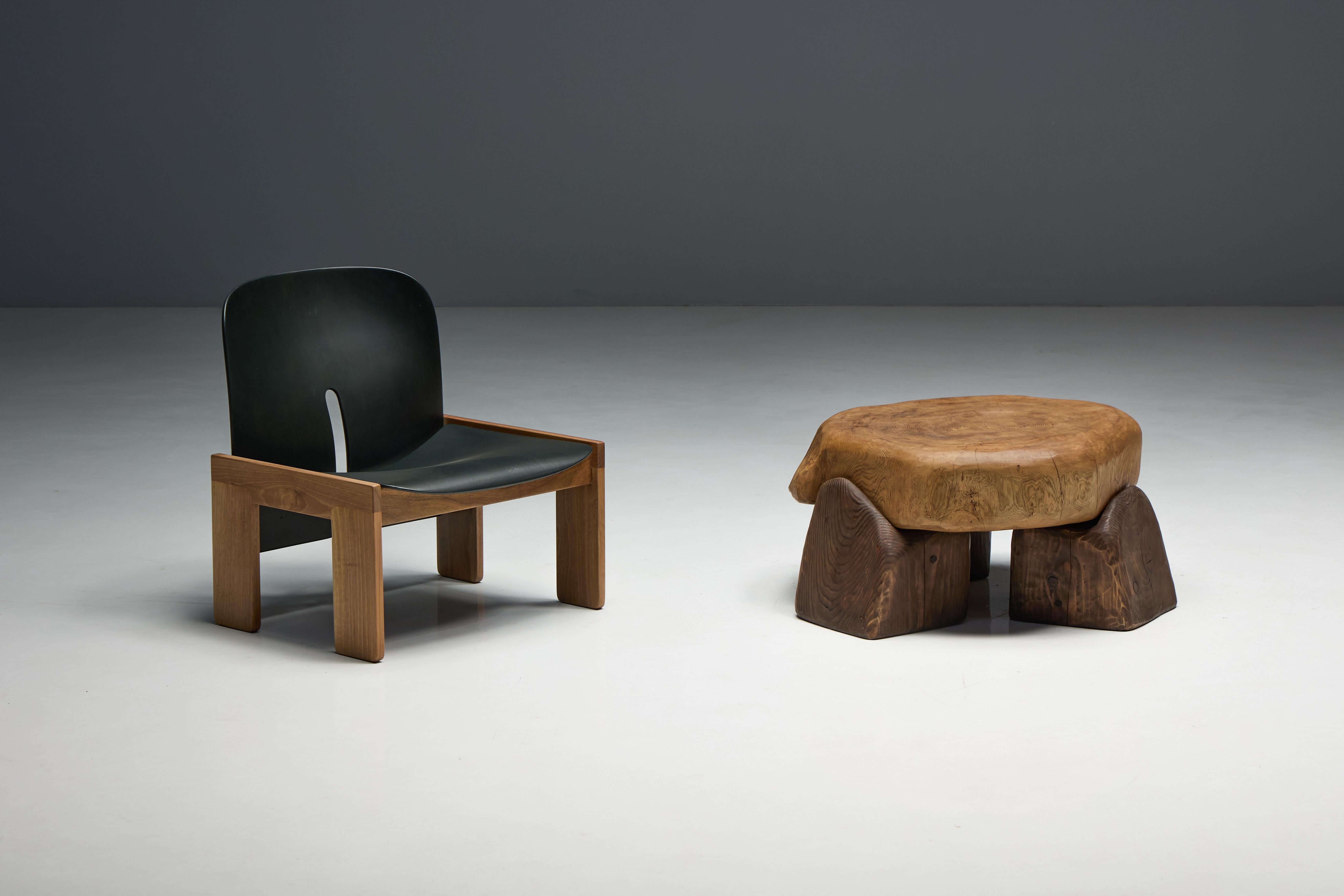 Hand-Carved Brutalist Coffee Table, France, 2025 For Sale 5