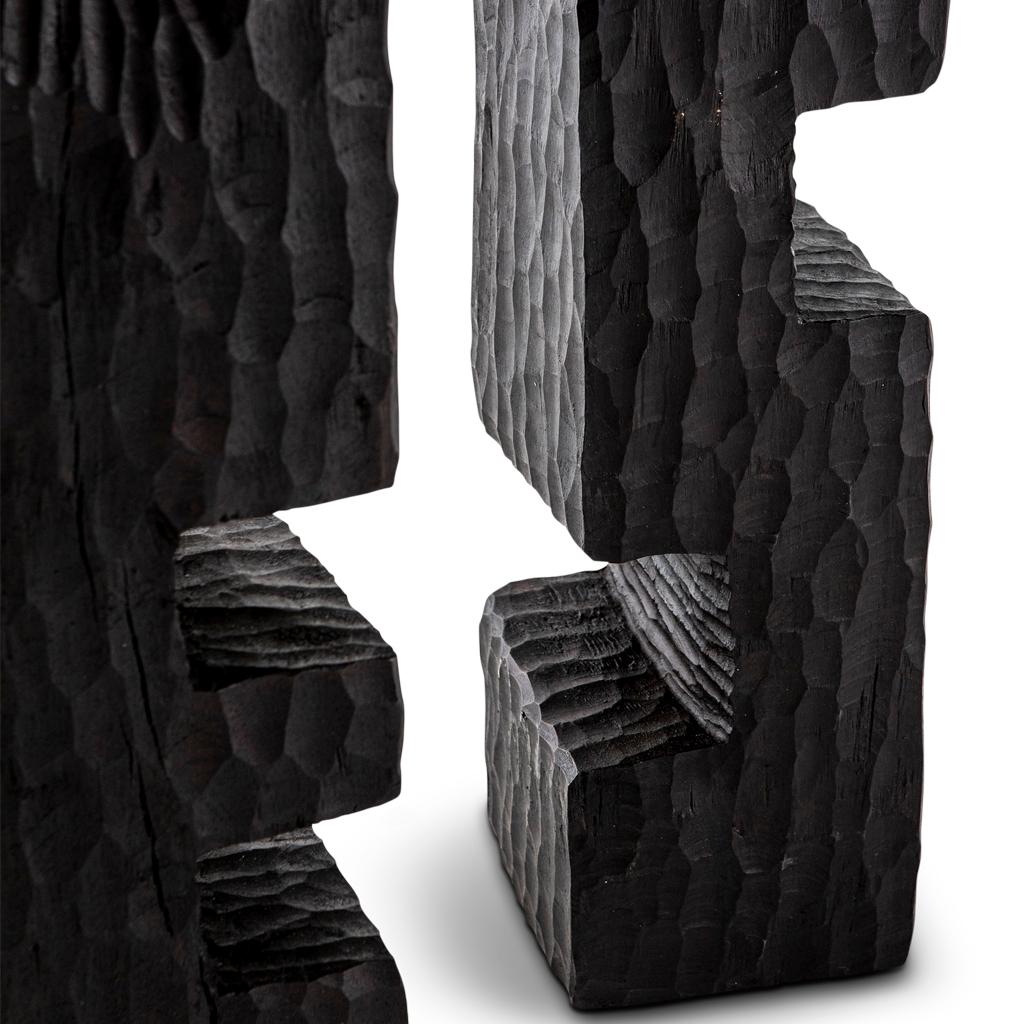 South African Hand Carved brutalist Decorative Etsa Totem Sculpture Large For Sale