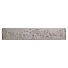 Hand Carved Building Stone Frieze Ribbon & Floral Swags