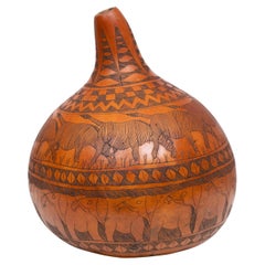 Hand Carved calabash vase  1950s