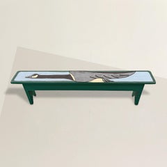 Hand-Carved Canada Goose Bench