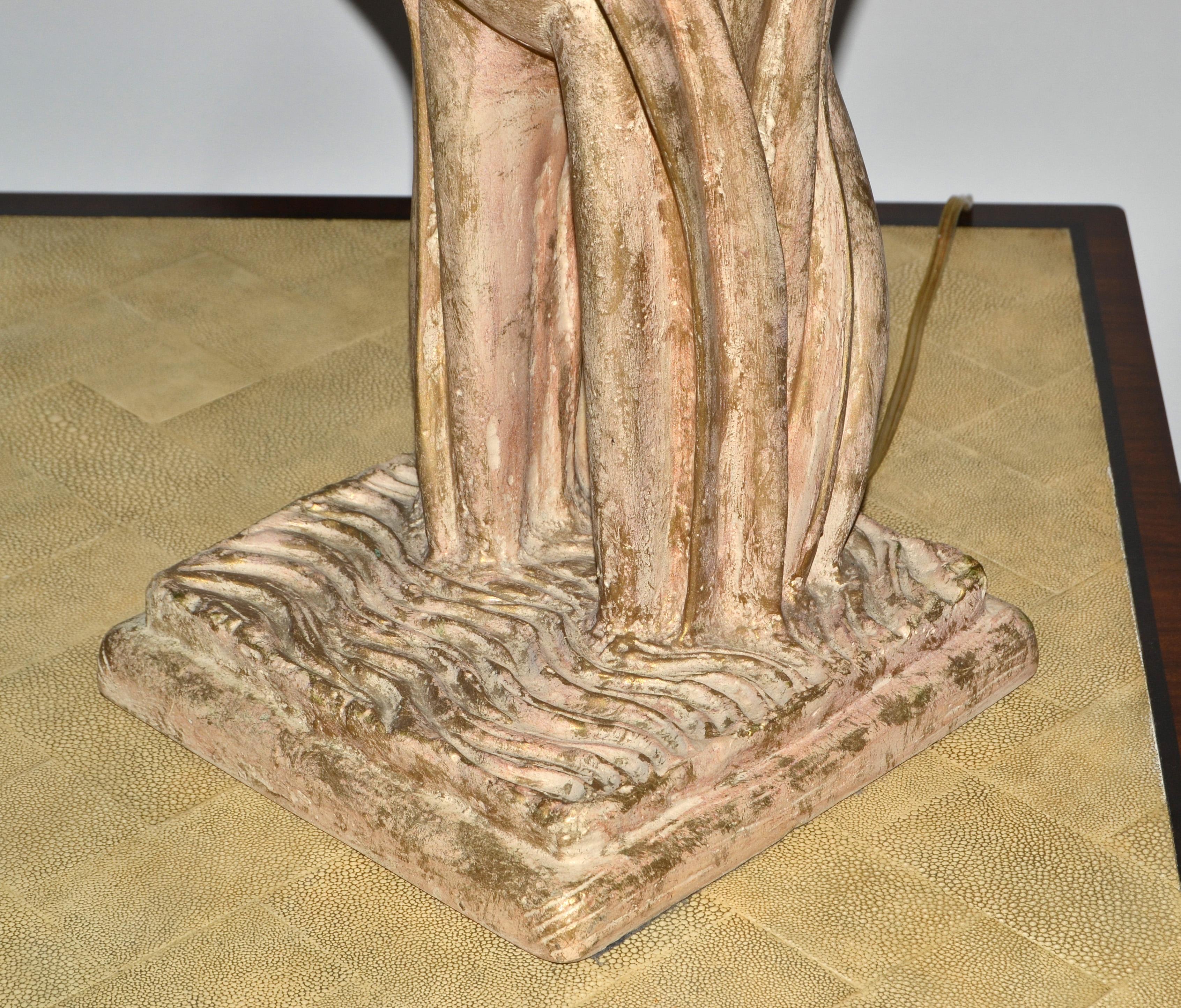 Hand Carved Cedar Wood Heron Bird Table Lamp Hollywood Regency Animal Figurine For Sale 6