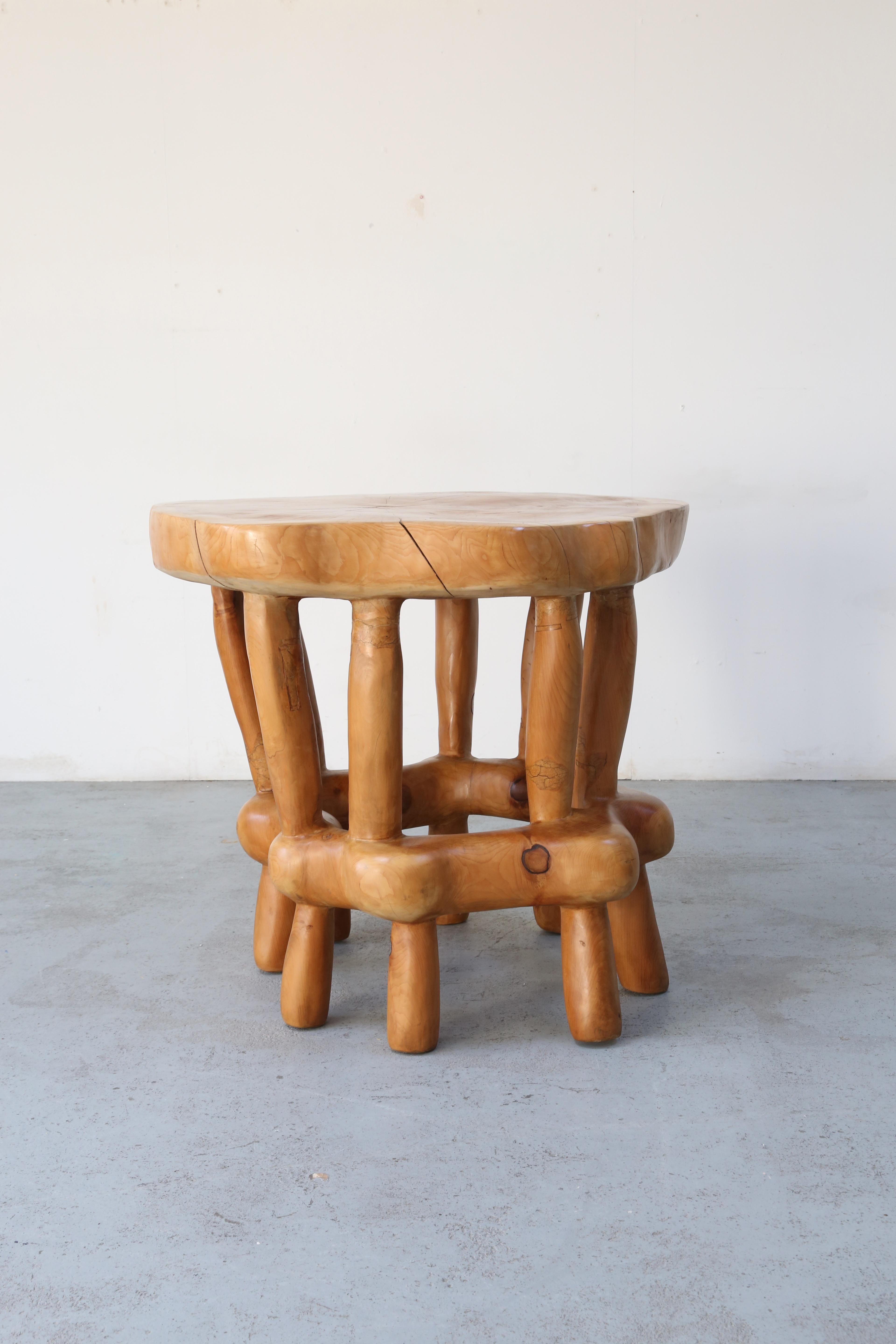 British Hand-Carved Centre Table by Maxie Lane