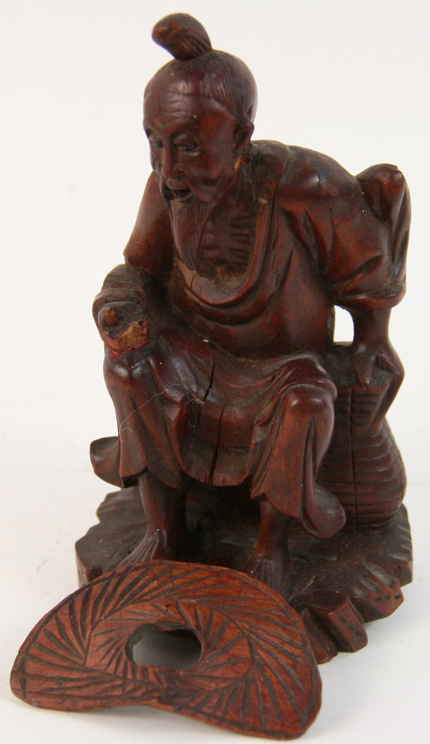 Chinese Sculpture Hand Carved Farmer For Sale 1