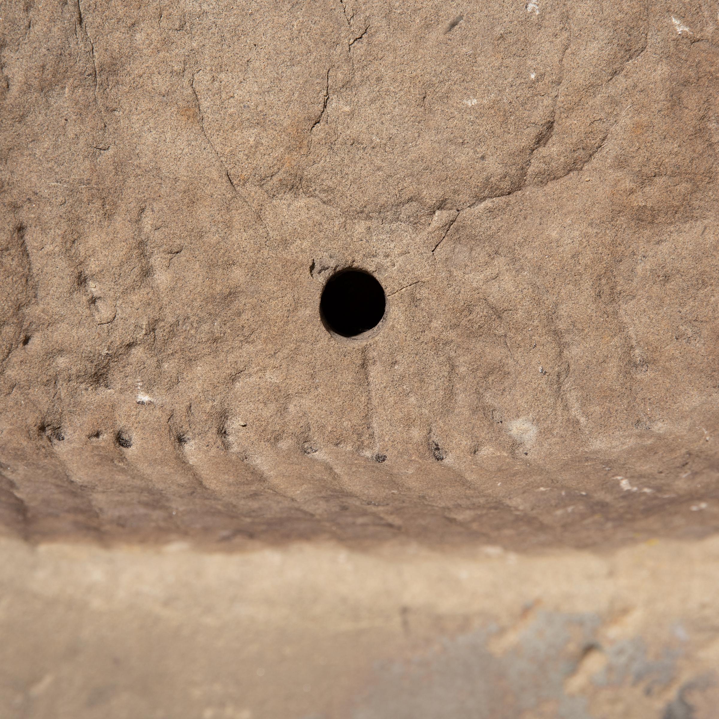 Hand-Carved Chinese Limestone Trough with Cartouche Etchings 1