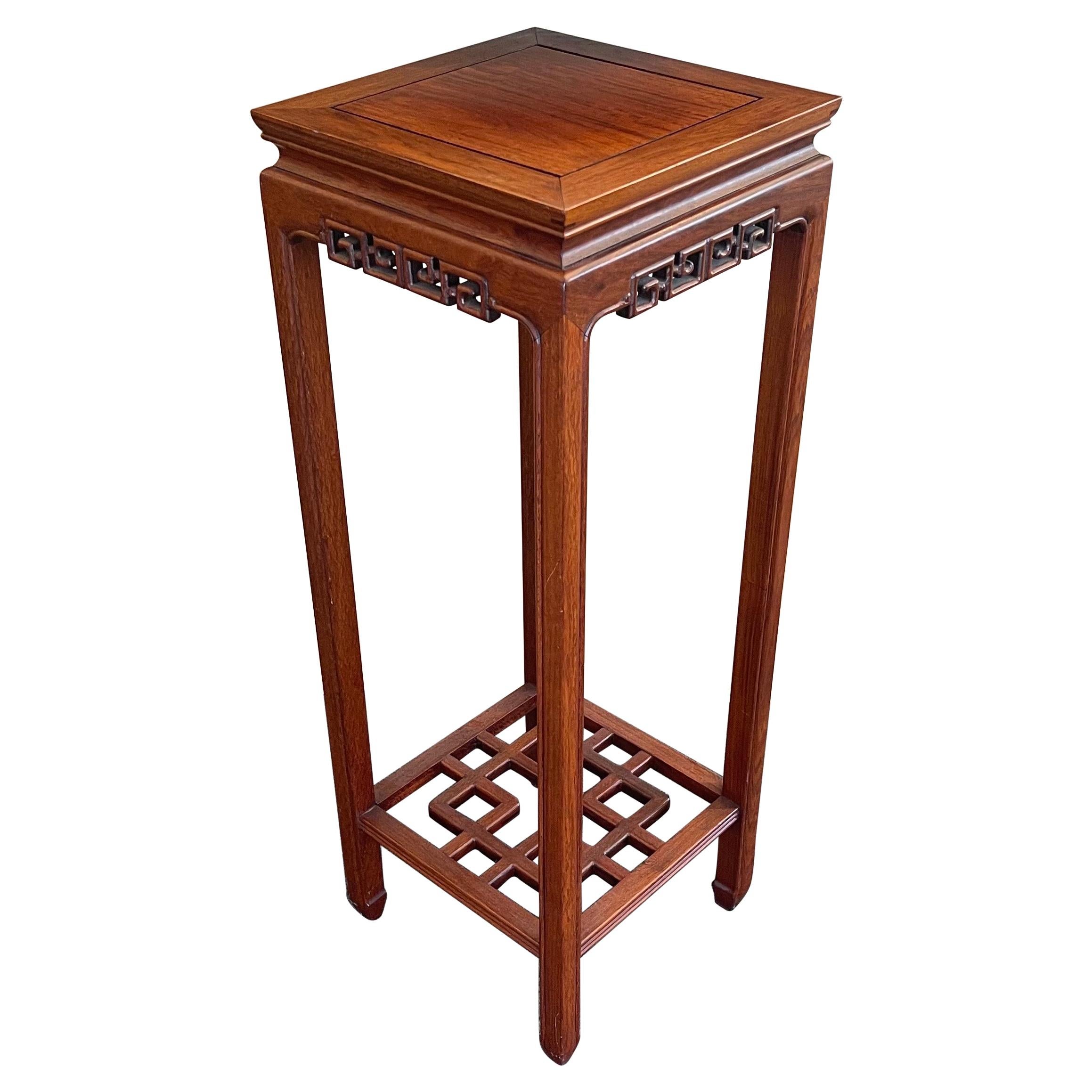 Hand Carved Chinese Rosewood Stand / Pedestal