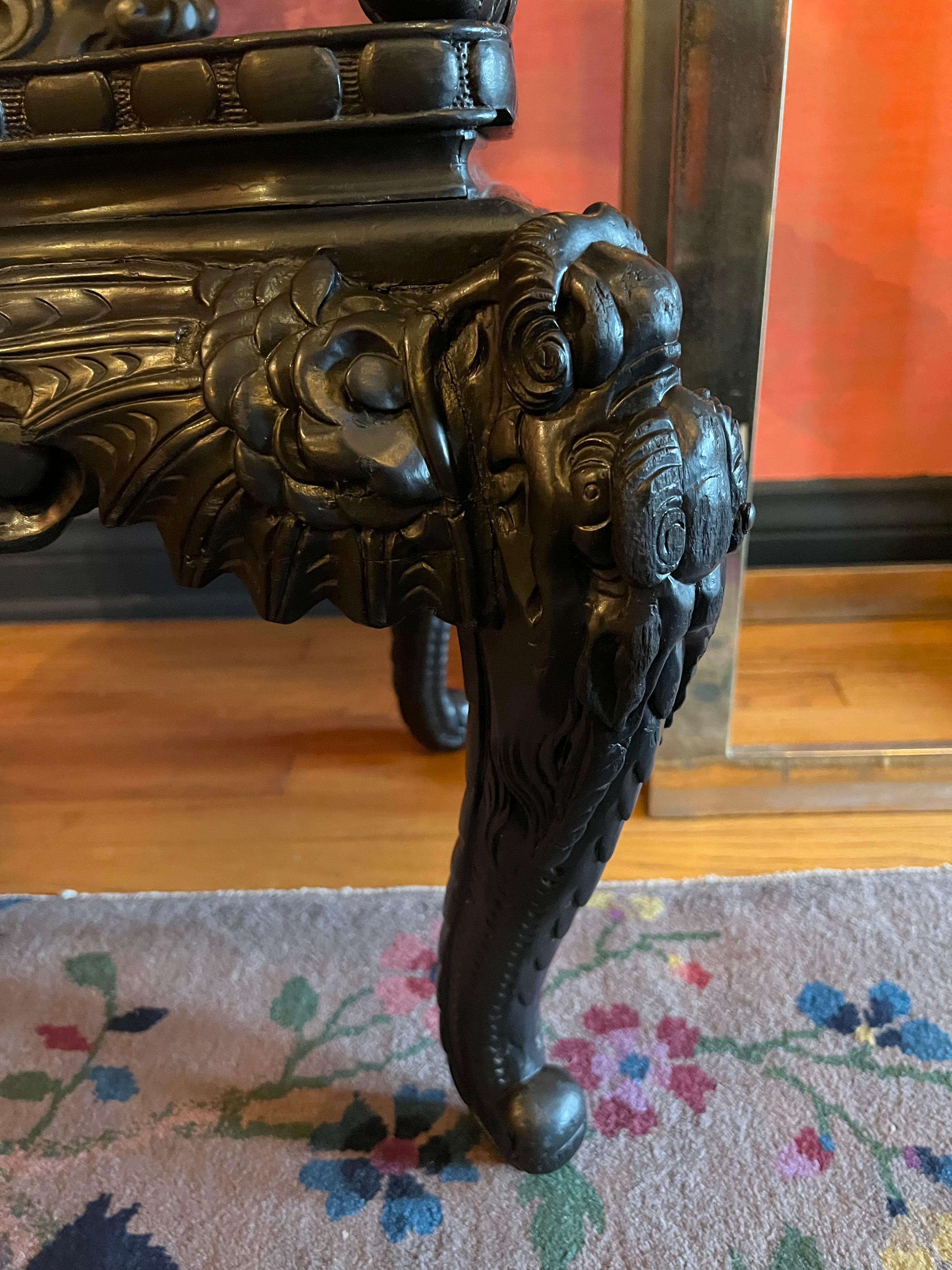 Hand Carved Chinese Side Chair 5