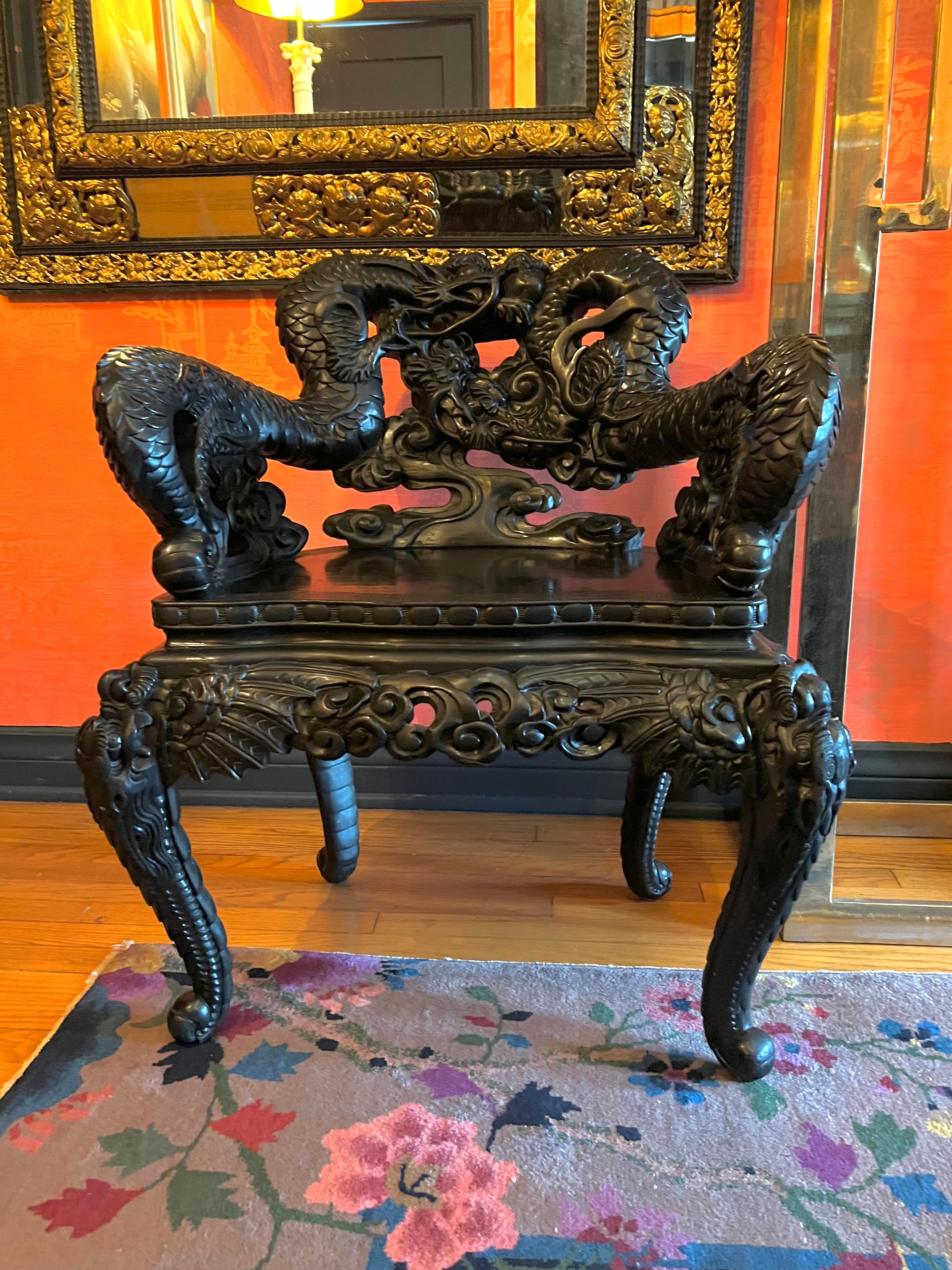 Hand Carved Chinese Side Chair 6