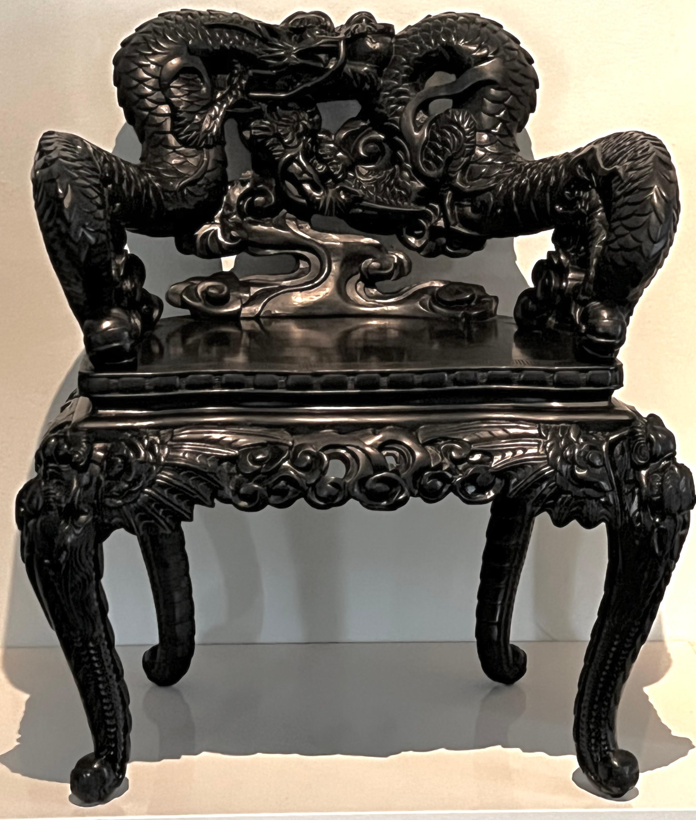 Chinese Export Hand Carved Chinese Side Chair