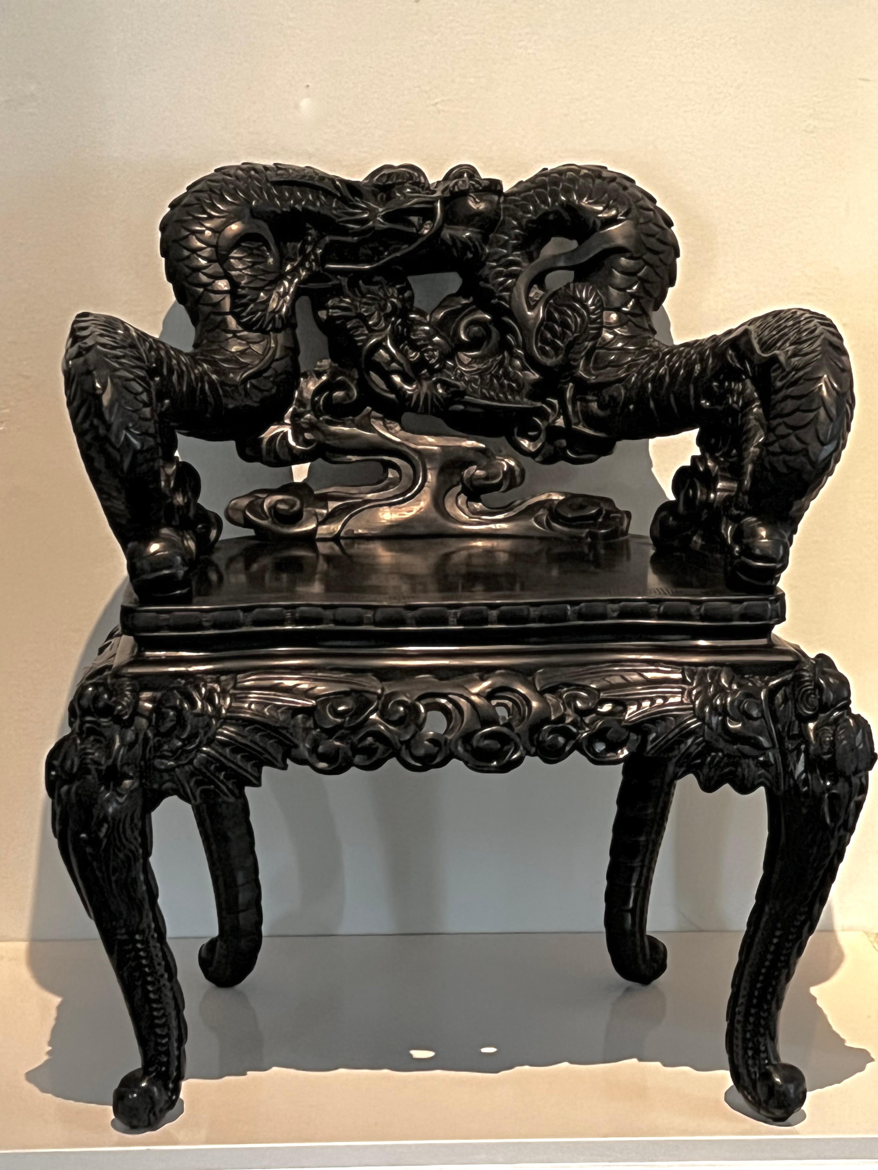 Hand-Carved Hand Carved Chinese Side Chair