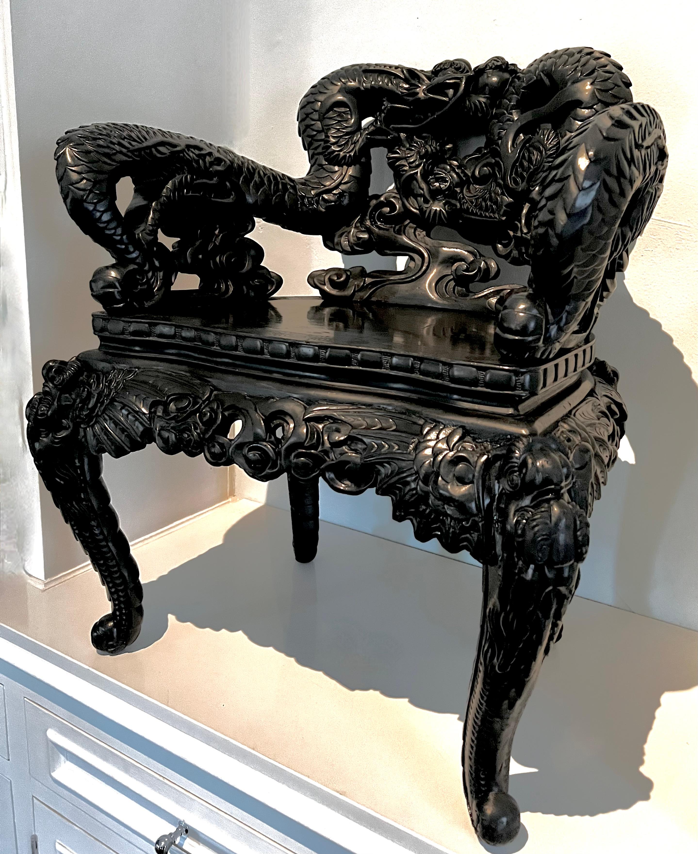 Hand Carved Chinese Side Chair 2