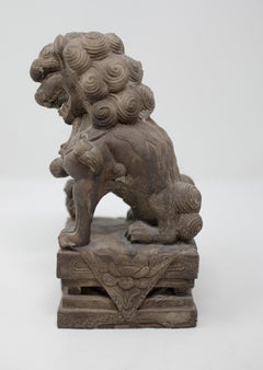 Hand Carved Chinese Stone Foo Dogs