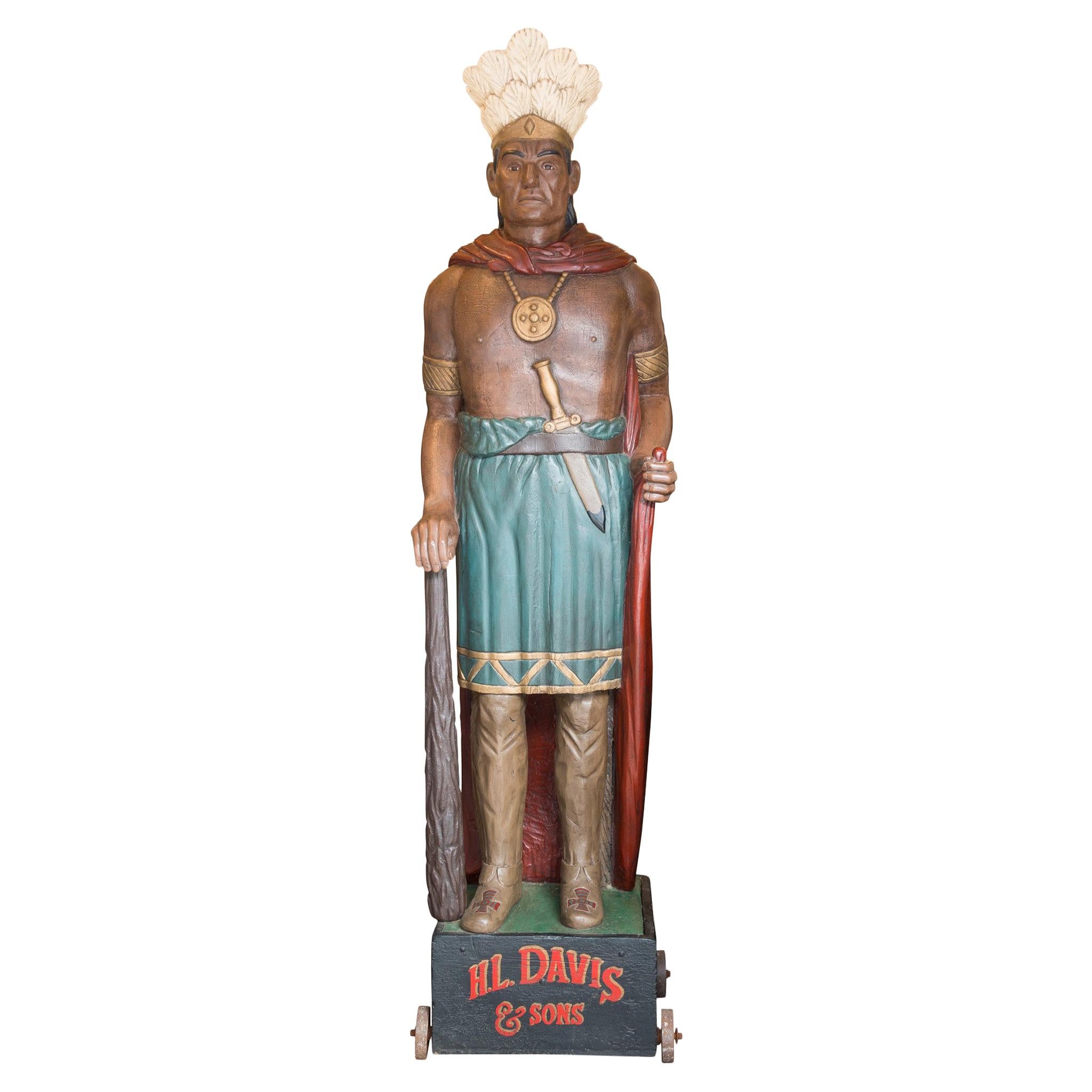 Cigar Store Indian, circa 1880s For Sale at 1stdibs