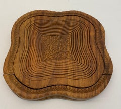 Wooden Fruit Basket Hand-Carved and Collapsible