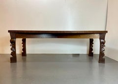 Hand Carved Congolese Coffee Table, 1989