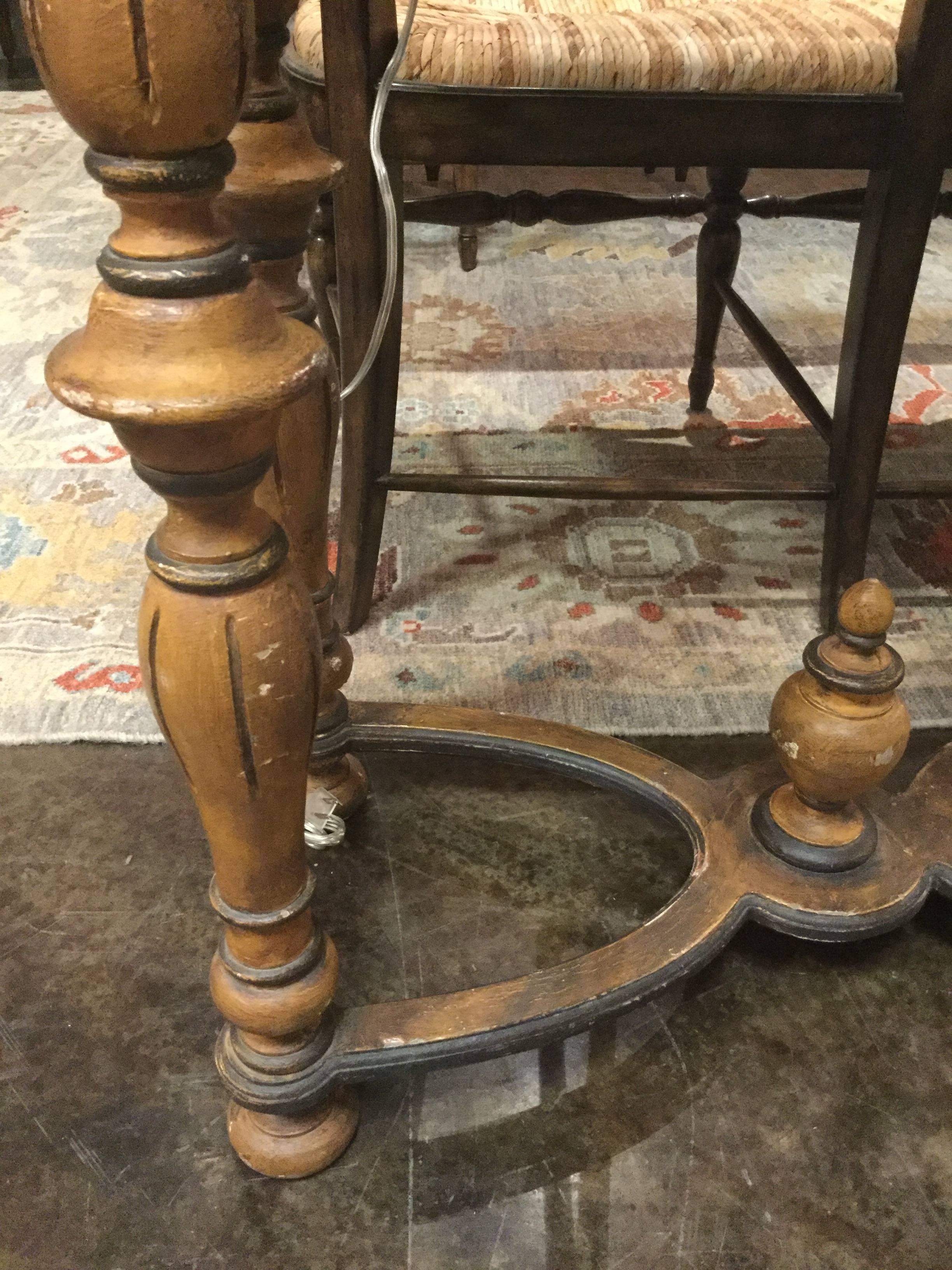Italian Hand-Carved Console in Distressed Hand Painted Finish - FREE LOCAL DELIVERY For Sale