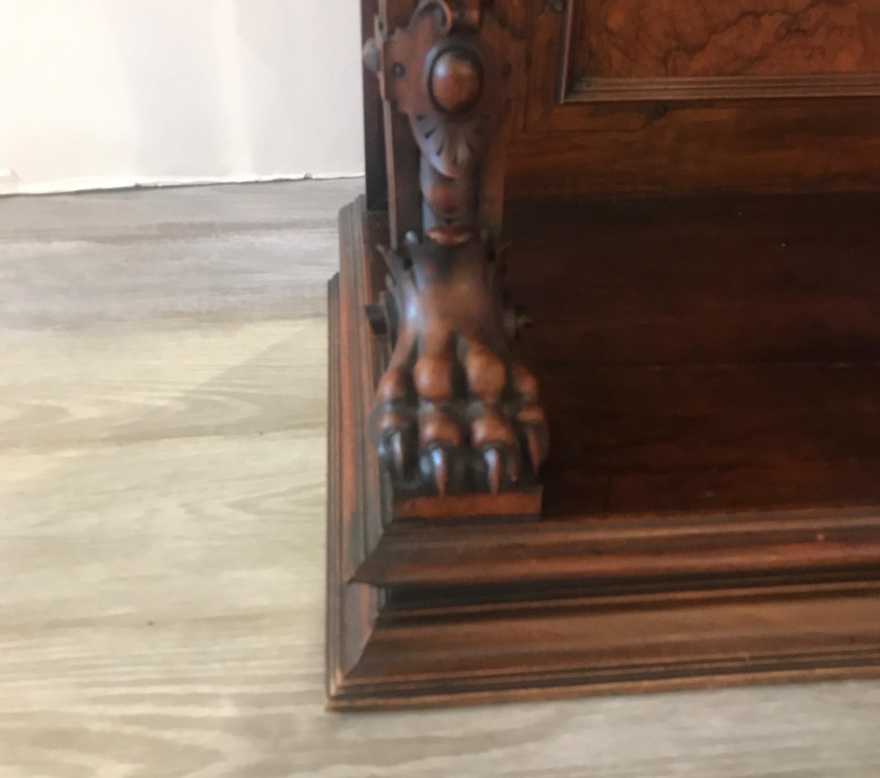Late 19th Century Hand Carved Console Pier Table Attributed to Herter Brothers