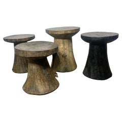 Hand carved contemporary African style stools