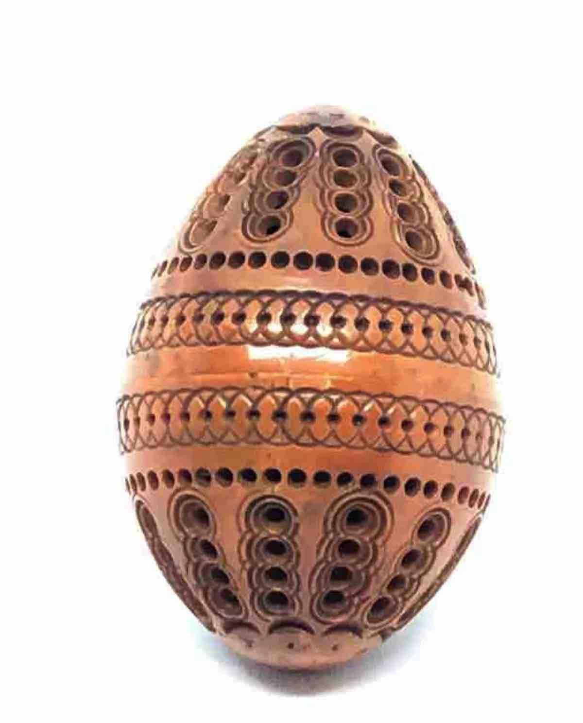 wood carved easter eggs