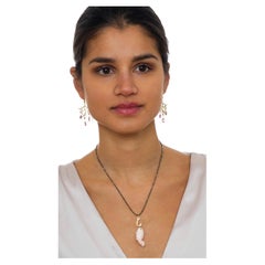 Hand-Carved Coral Fish Pendant on 18K Yellow Gold Hook