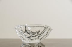 Hand Carved Crystal Bamboo Shaven Design Bowl by Robert Kuo, Limited