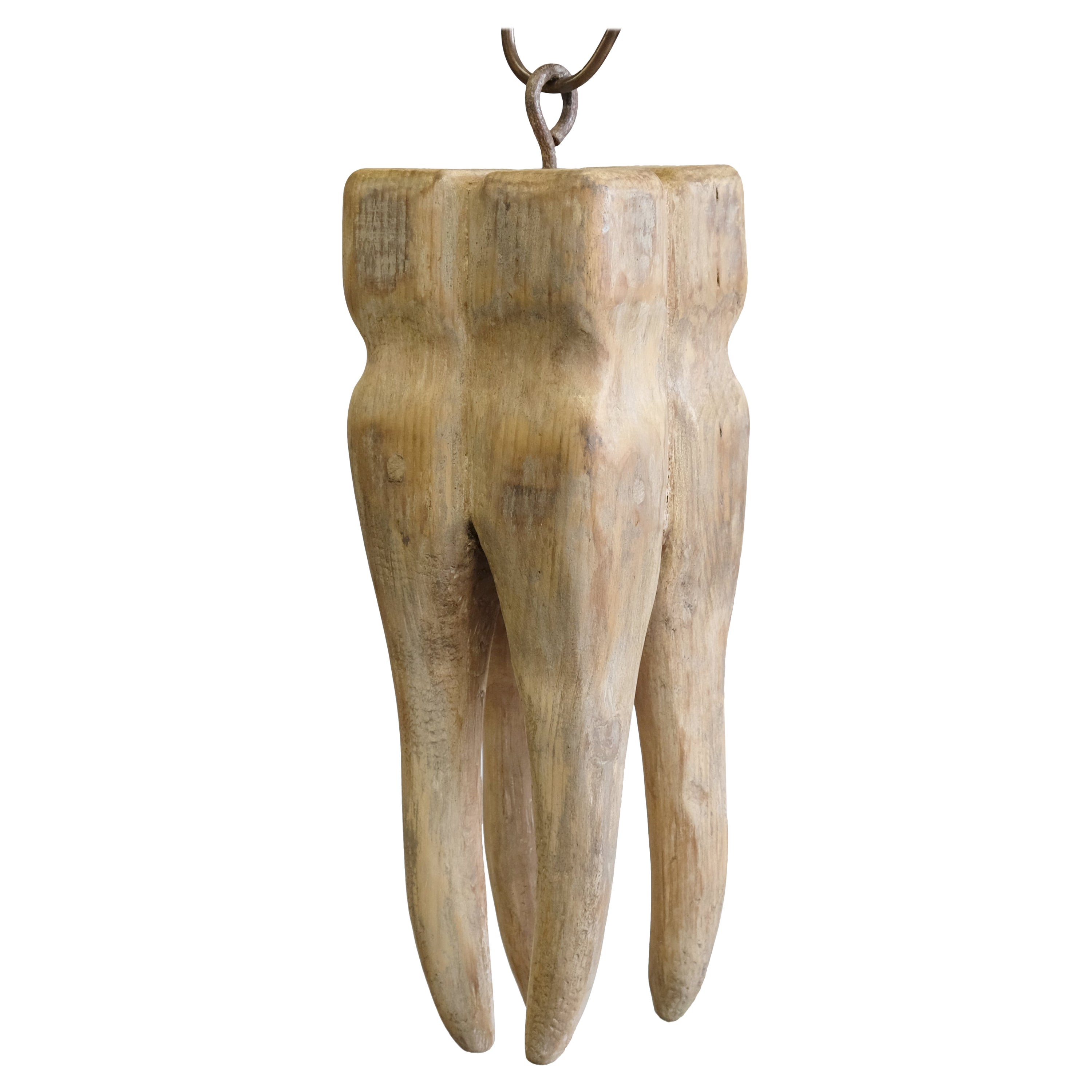 Hand Carved Dentist
s Trade Sign, Wooden Tooth, American Folk Art, Macabre