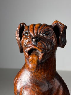 Handgeschnitzter Hund des Heiligen Rocco von Venedig, 18. Jahrhundert
