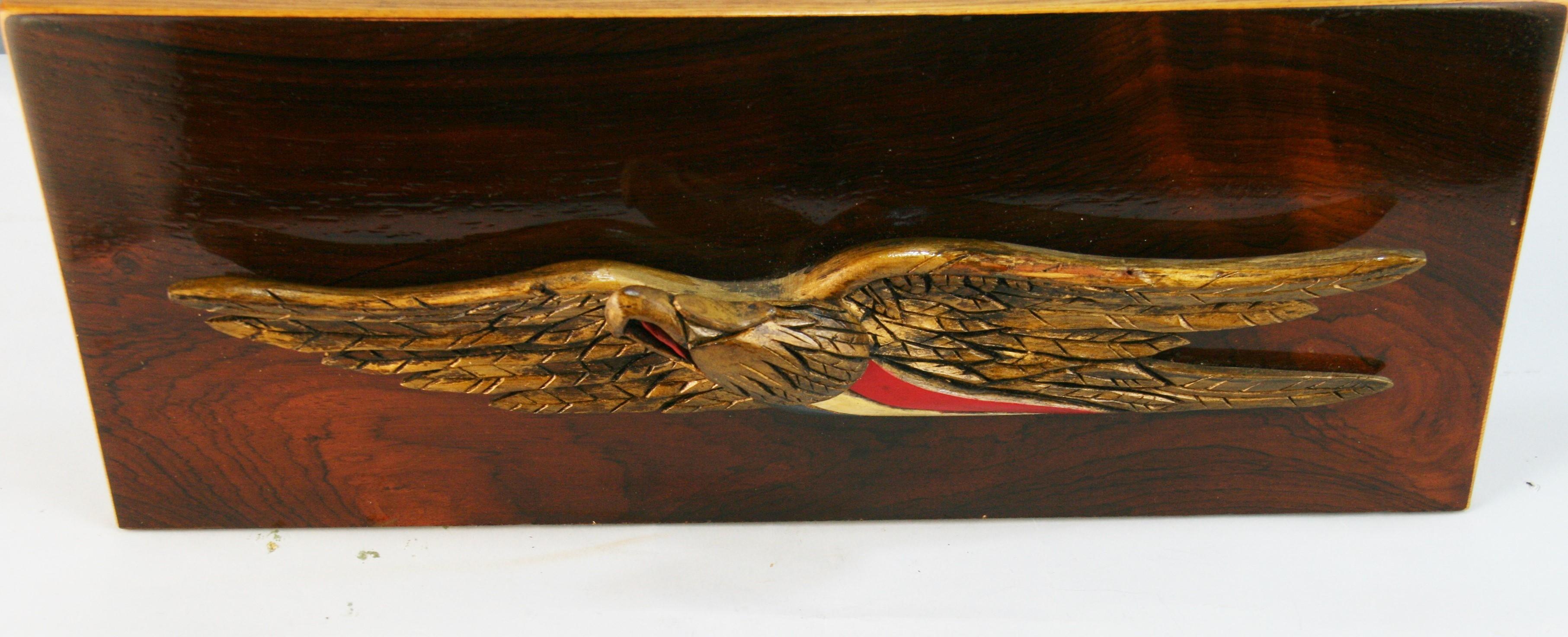 Hand Carved Eagle Wall Sculpture For Sale 5