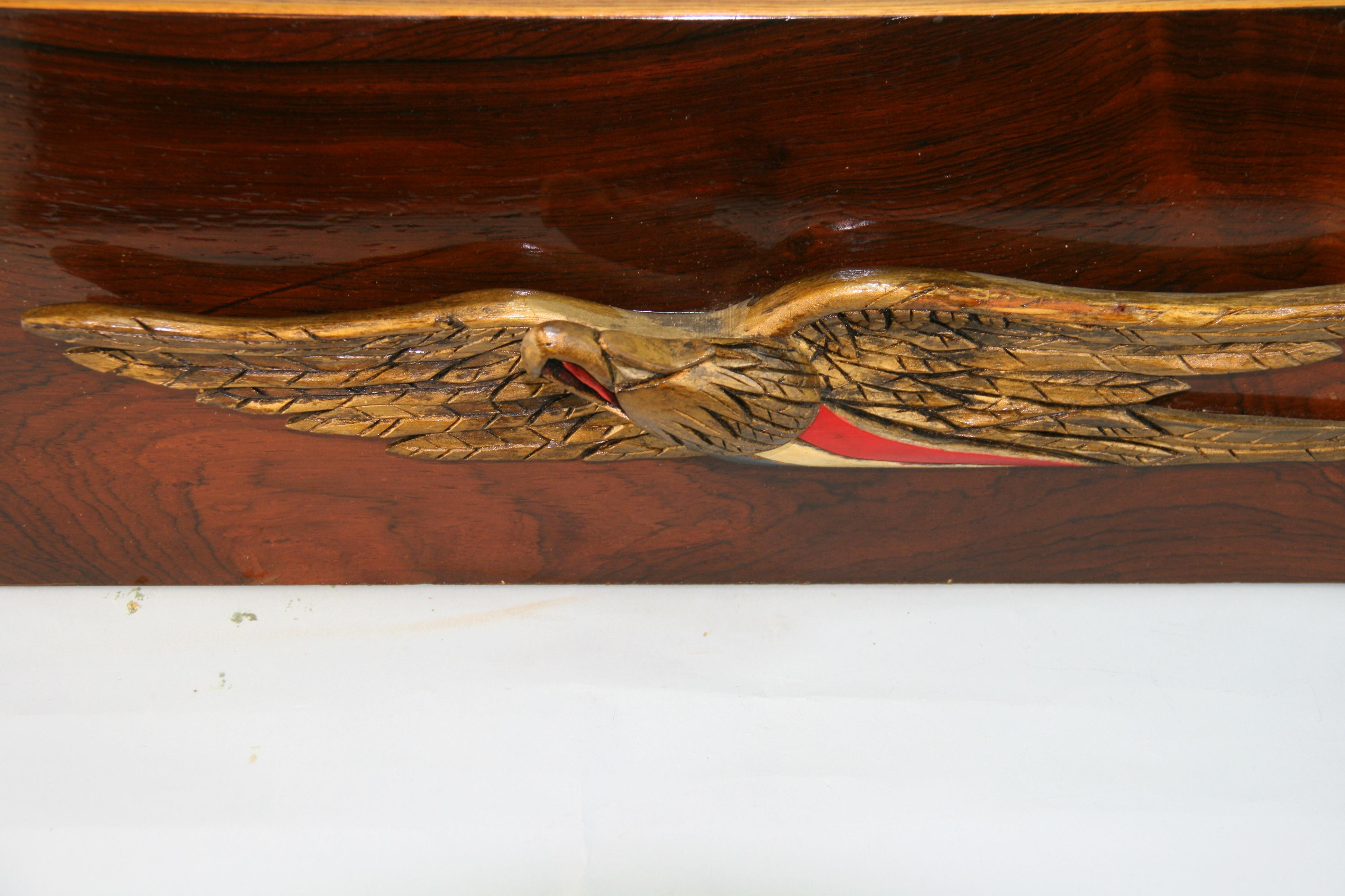 Hand Carved Eagle Wall Sculpture For Sale 1