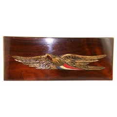 Retro Hand Carved Eagle Wall Sculpture